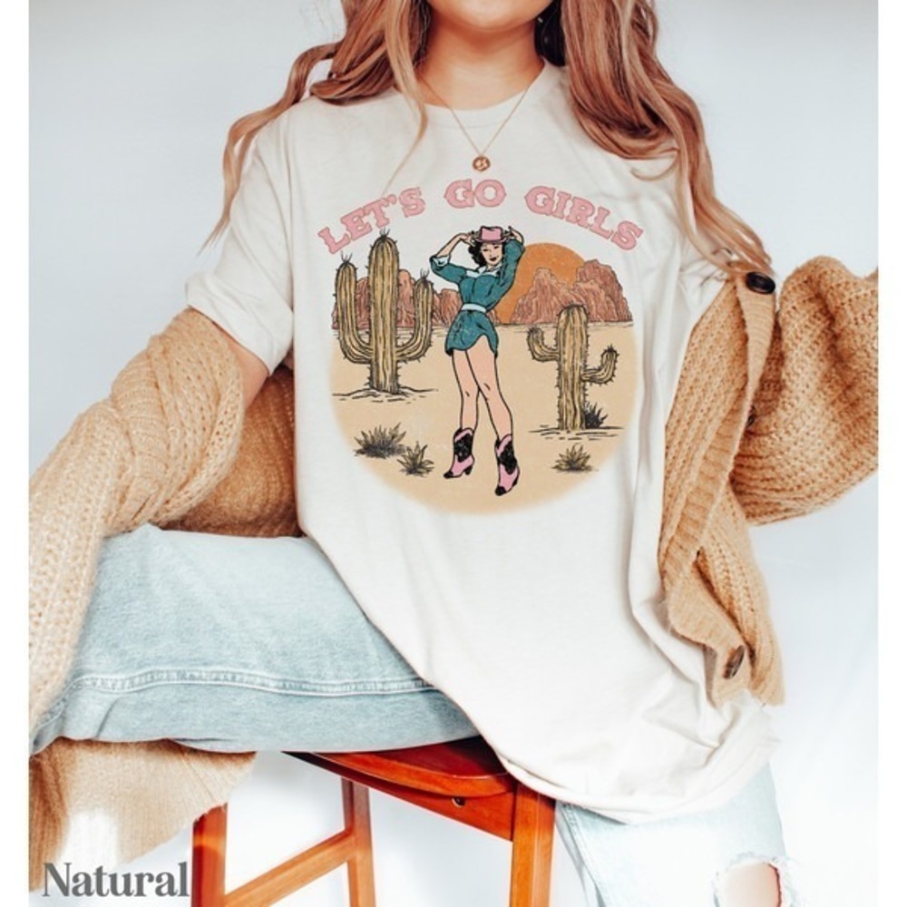 Lets Go Girls T Shirt Cowgirl Bachelorette Country Music Shirt